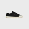 CELINE ALAN AS-01 LOW LACE-UP SNEAKER in CANVAS AND CALFSKIN