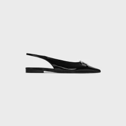 CELINE ALMA TRIOMPHE FLAT SLINGBACK in GLOSSY CALFSKIN