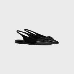 CELINE ALMA TRIOMPHE FLAT SLINGBACK in PATENT CALFSKIN