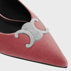 CELINE ALMA TRIOMPHE FLAT SLINGBACK in VELVET