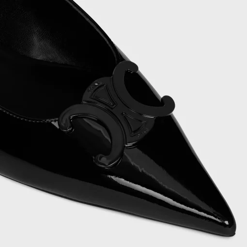 CELINE ALMA TRIOMPHE FLAT SLINGBACK in PATENT CALFSKIN
