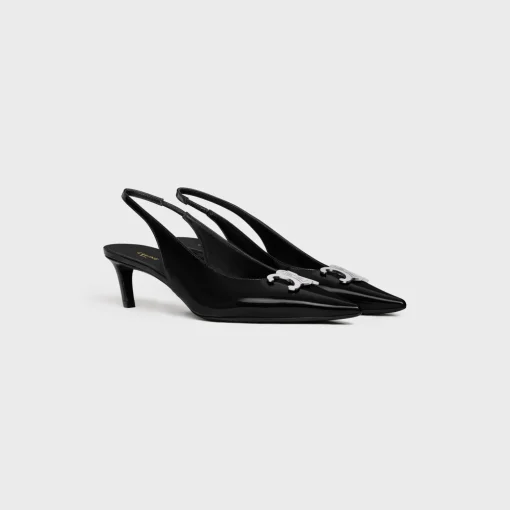 CELINE ALMA TRIOMPHE SLINGBACK in GLOSSY CALFSKIN