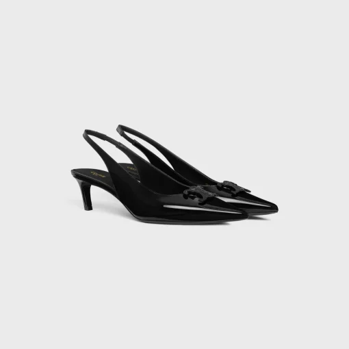 CELINE ALMA TRIOMPHE SLINGBACK in PATENT CALFSKIN