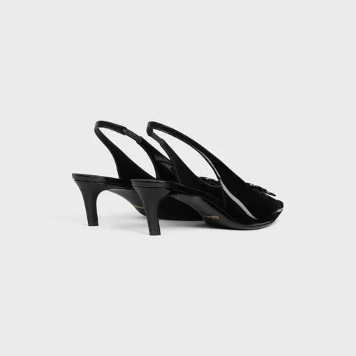 CELINE ALMA TRIOMPHE SLINGBACK in PATENT CALFSKIN