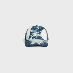 celine baseball cap in cotton and denim