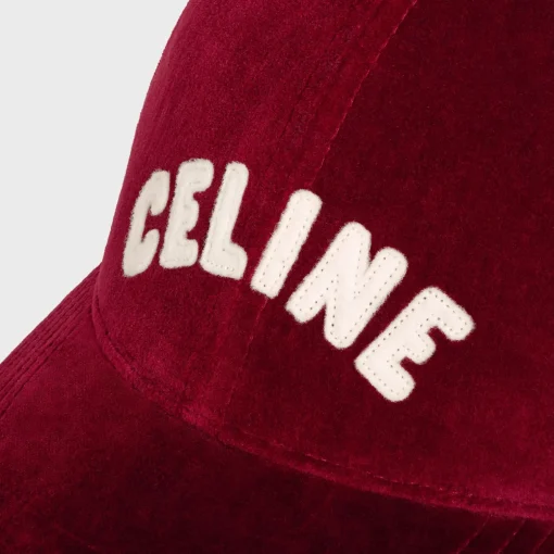 celine baseball cap in cotton velvet