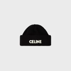 celine beanie in ribbed wool