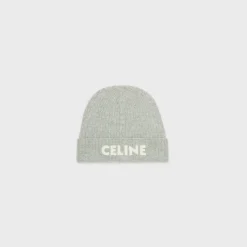 celine beanie in ribbed wool
