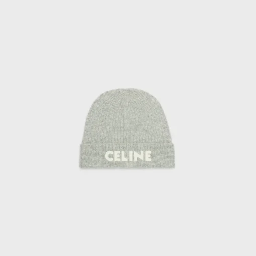 celine beanie in ribbed wool