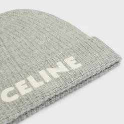 celine beanie in ribbed wool