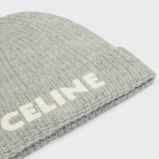 celine beanie in ribbed wool