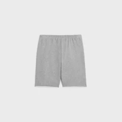 celine blason loose shorts in cotton fleece