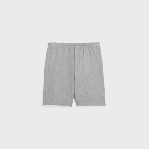 celine blason loose shorts in cotton fleece