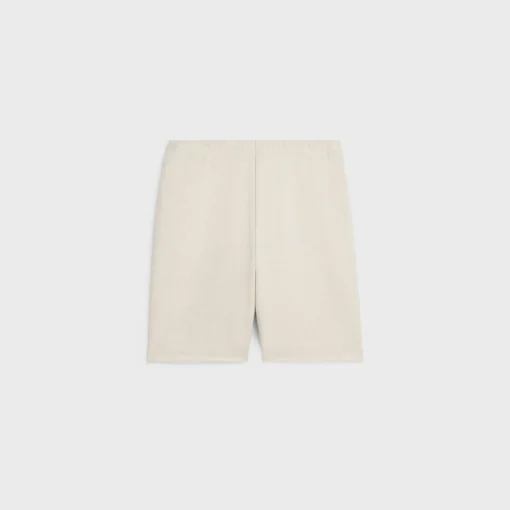 celine blason loose shorts in cotton fleece