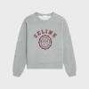 celine blason loose sweatshirt in cotton fleece