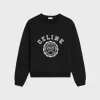 celine blason loose sweatshirt in cotton fleece