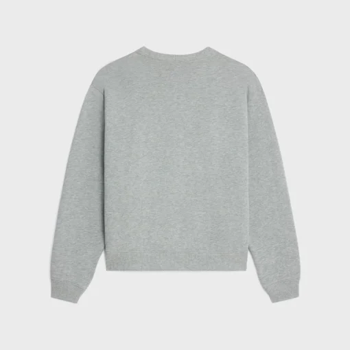 celine blason loose sweatshirt in cotton fleece