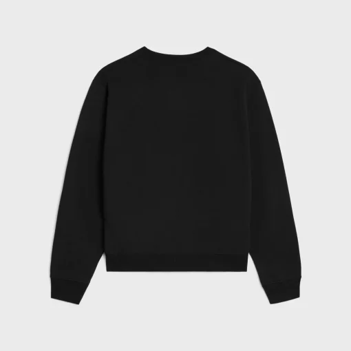 celine blason loose sweatshirt in cotton fleece