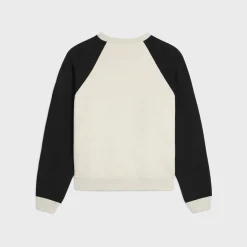 celine blason loose sweatshirt in cotton fleece