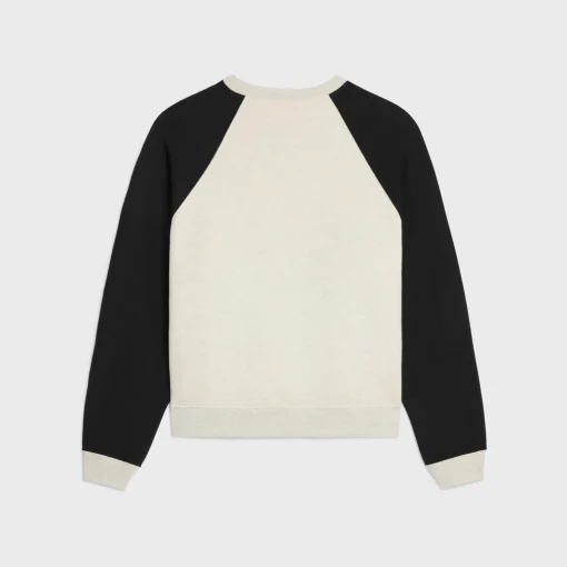 celine blason loose sweatshirt in cotton fleece