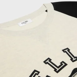 celine blason loose sweatshirt in cotton fleece
