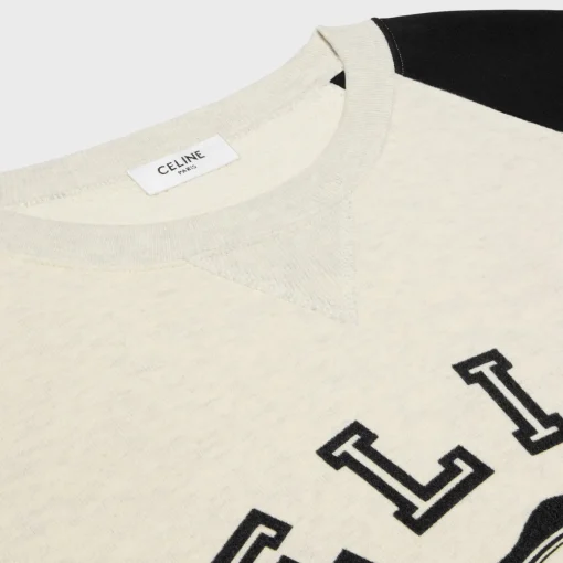 celine blason loose sweatshirt in cotton fleece