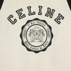 celine blason loose sweatshirt in cotton fleece