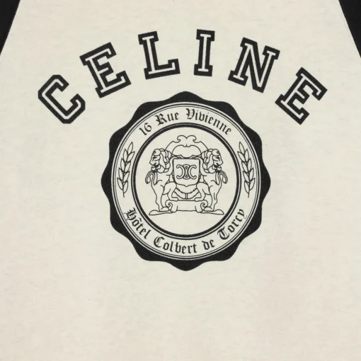 celine blason loose sweatshirt in cotton fleece