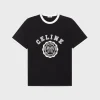 celine blason loose t-shirt in cotton jersey
