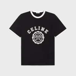 celine blason loose t-shirt in cotton jersey