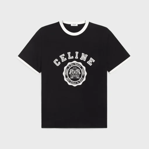 celine blason loose t-shirt in cotton jersey