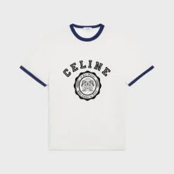 celine blason loose t-shirt in cotton jersey