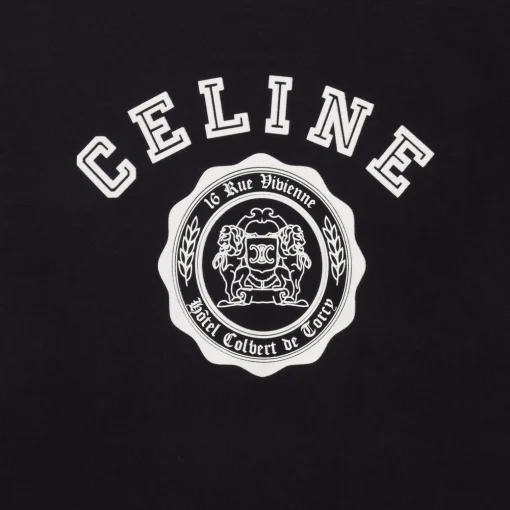 celine blason loose t-shirt in cotton jersey