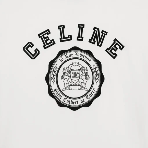 celine blason loose t-shirt in cotton jersey