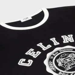 celine blason loose t-shirt in cotton jersey