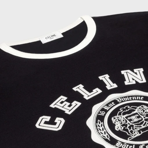 celine blason loose t-shirt in cotton jersey