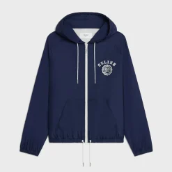 celine blason windbreaker in lightweight nylon