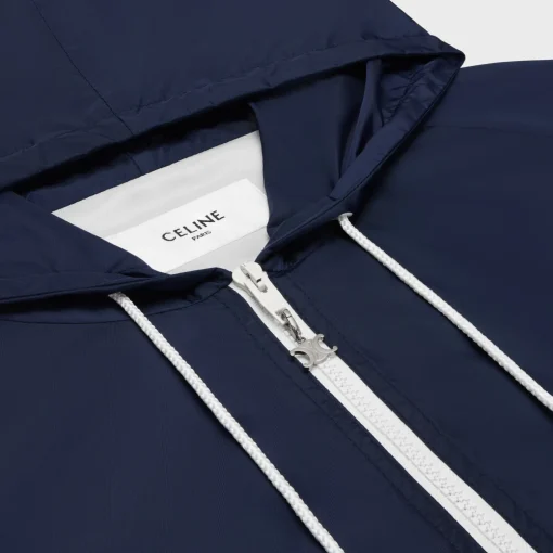 celine blason windbreaker in lightweight nylon