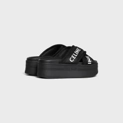 CELINE BLOCK SLIDE in MESH & TEXTILE
