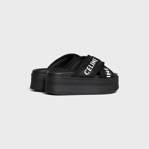 CELINE BLOCK SLIDE in MESH & TEXTILE
