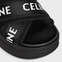 CELINE BLOCK SLIDE in MESH & TEXTILE