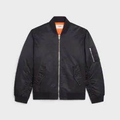 celine bomber jacket in nylon twill