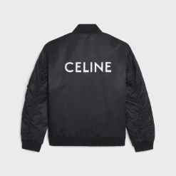 celine bomber jacket in nylon twill