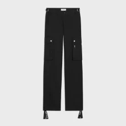 celine cargo pants in cotton linen