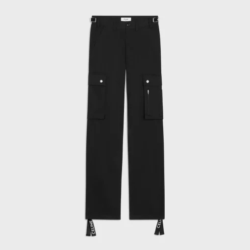celine cargo pants in cotton linen