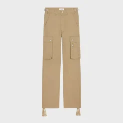 celine cargo pants in cotton linen