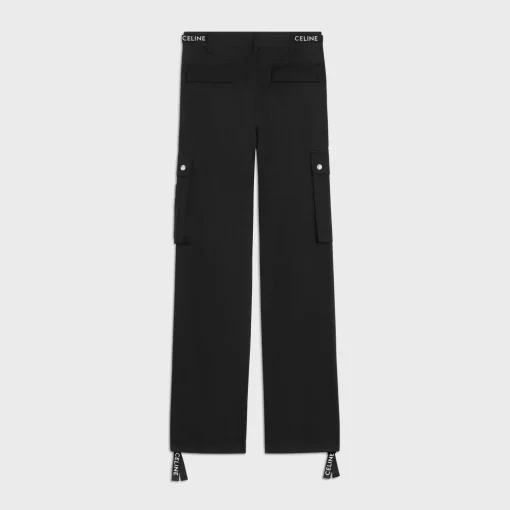 celine cargo pants in cotton linen