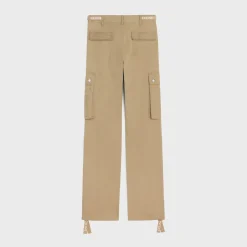 celine cargo pants in cotton linen