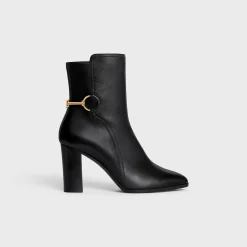 CELINE CLAUDE MID BOOT WITH TRIOMPHE SPUR in CALFSKIN