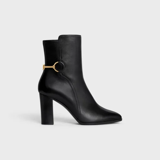 CELINE CLAUDE MID BOOT WITH TRIOMPHE SPUR in CALFSKIN